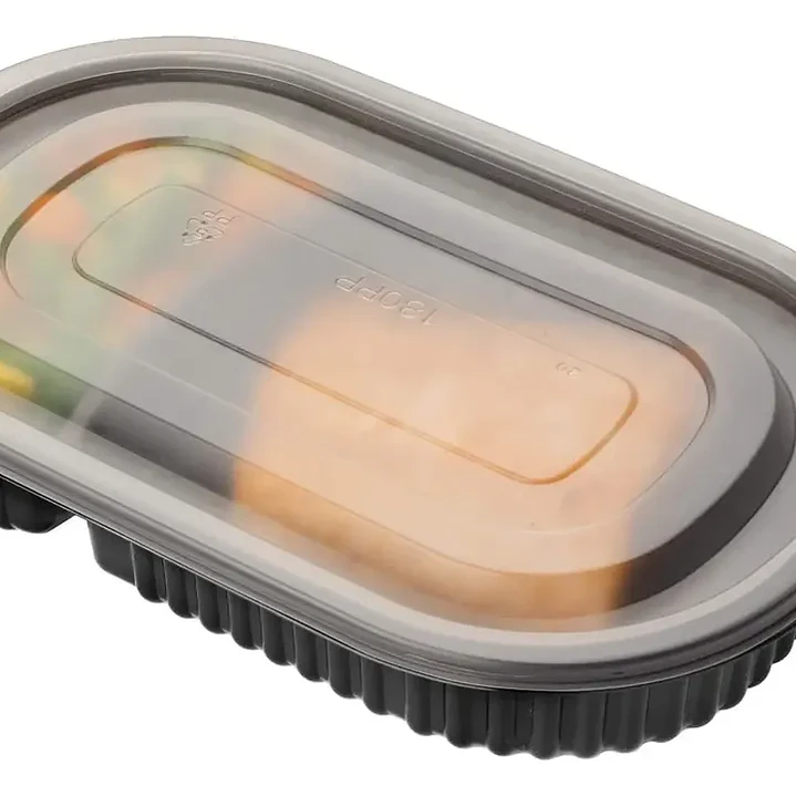 Plato Negro Ovalado Con Tapa 2