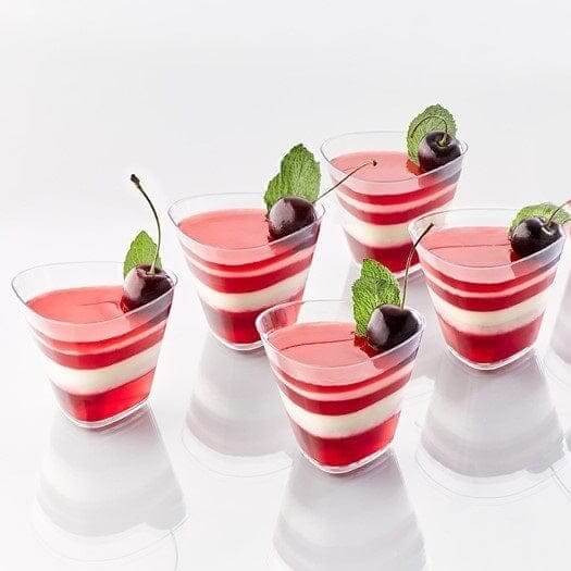 Vasos Shot Acrilico Postre Pocillo Plastico Triangular 80ml