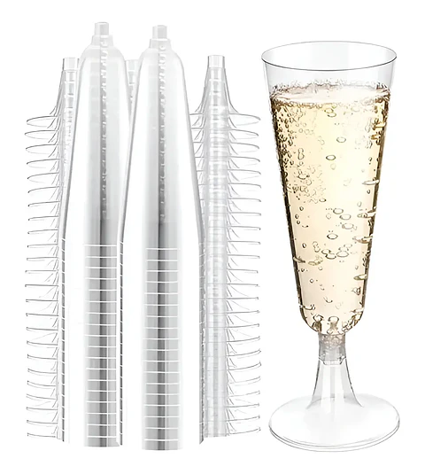Copa Champagne Acrílica 5 oz (162 ml) Transparente