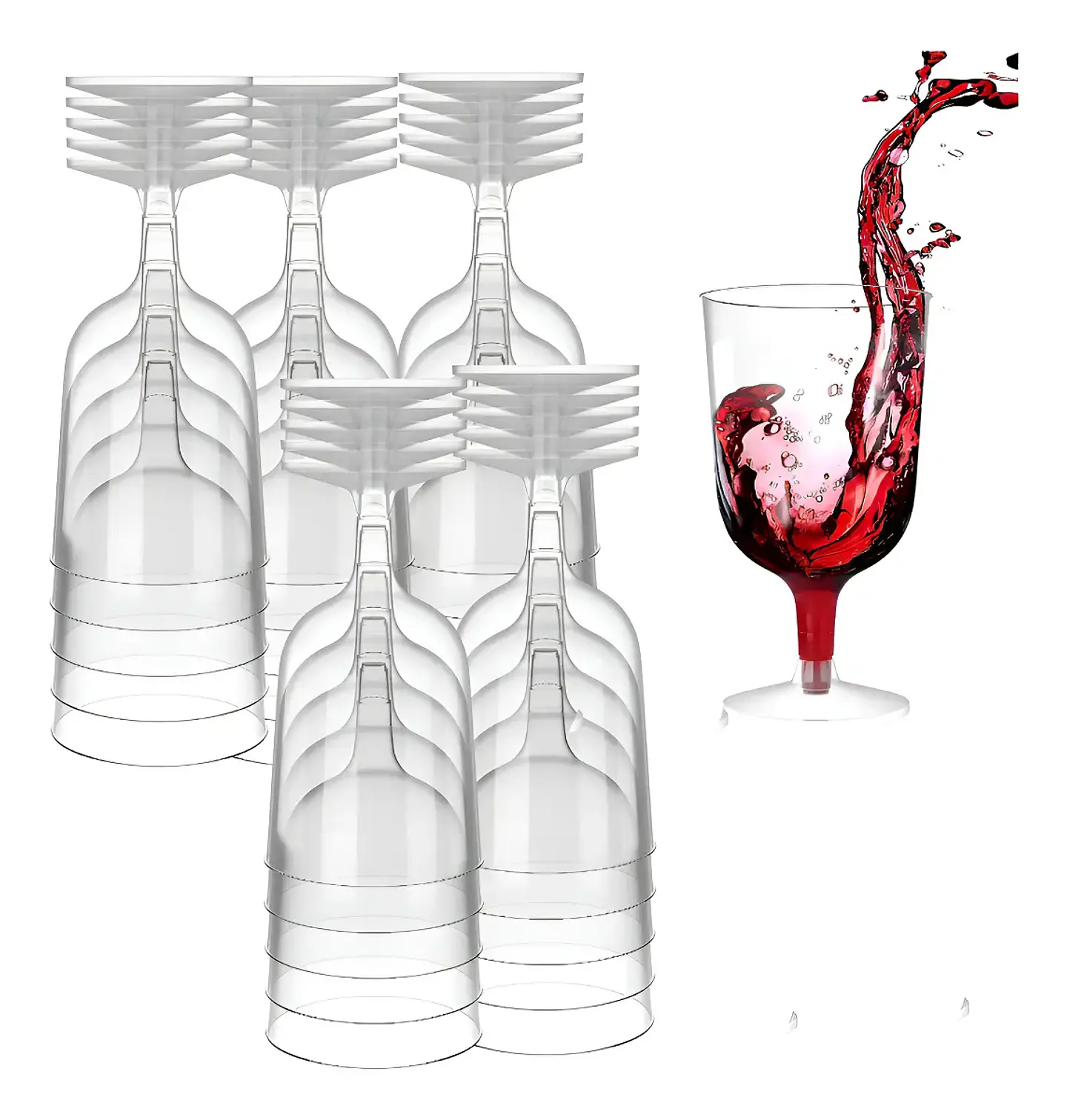 Copa para Vino Acrílica 6 oz (177 ml) Transparente 1