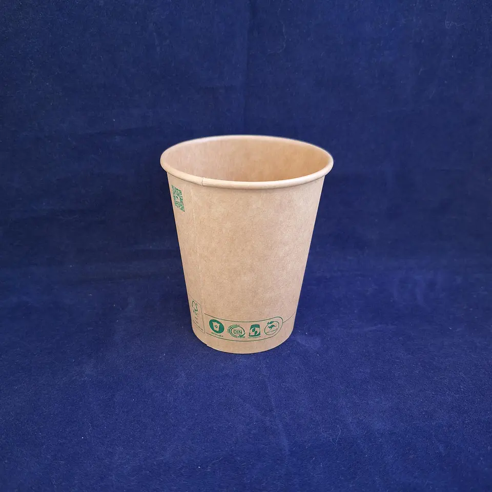 Vaso Kraft Wared Base Compostable 8 onzas Caja x 1000 Unid 1