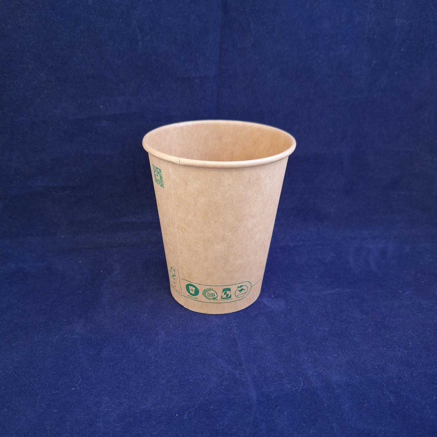 Vaso Kraft Wared Base Compostable 8 onzas