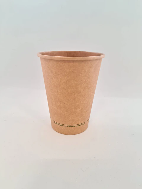 Vaso Kraft Wared Base Compostable 12 onzas Caja x 1000 Unid
