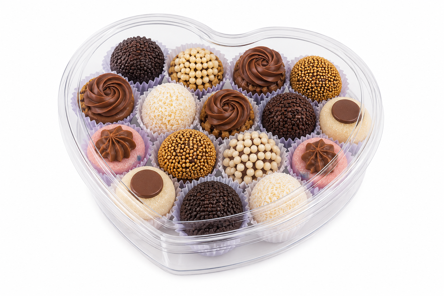 Envase Transparente Dulce Corazón para Chocolates