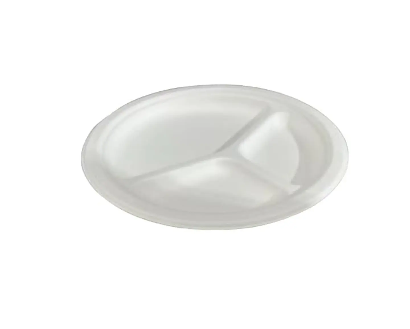 Plato 22 Cm 3 Divisiones Bagasse Compostable 1