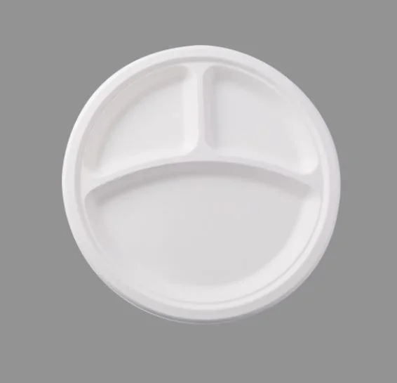 Plato 26 Cm 3 Divisiones Bagasse Compostable