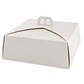 Caja para Torta Blanca con Asa 38 x 38 x 14 cm – Resistente y Fácil de Transportar - Miniatura 1