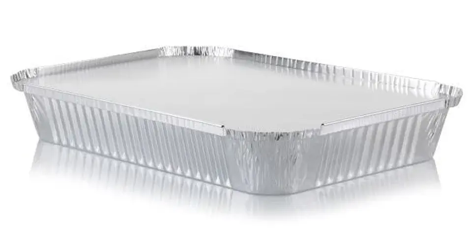 Bandeja de Aluminio Grande 2000 Ml Con Tapa Aluminio 2