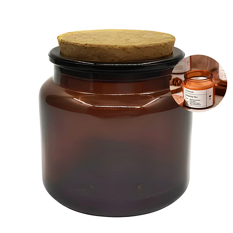 Frasco de Vidrio Ámbar 90 ml con Tapa de Corcho – Pack 20 Unidades