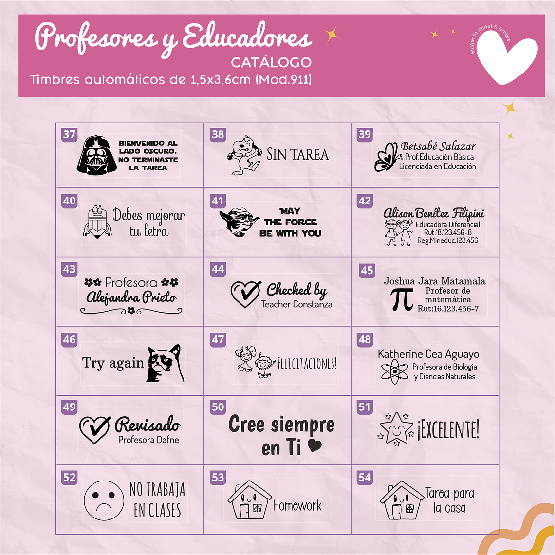 Timbres Motivacionales para Docentes | Automatik Mod. 911 (36x15 mm) 4