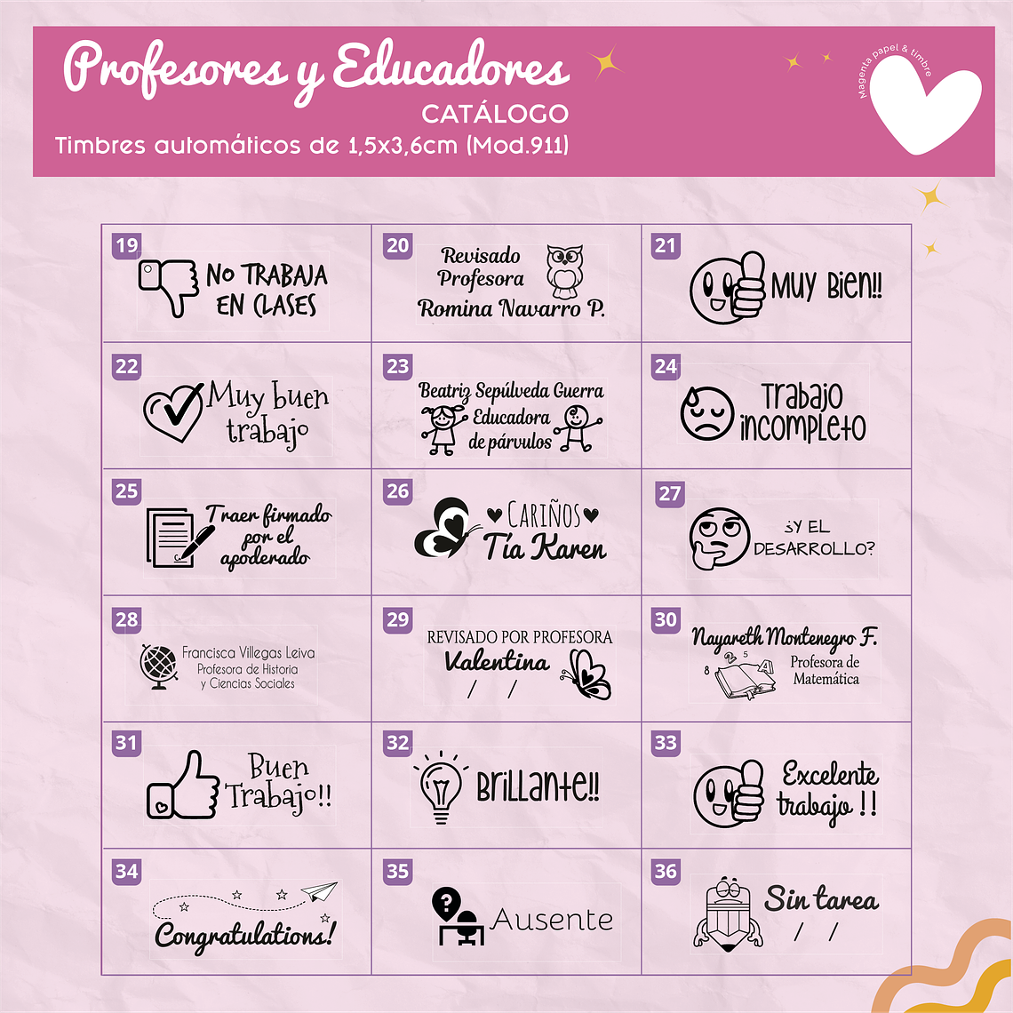 Pack 4 Timbres Motivacionales Modelo 911 3