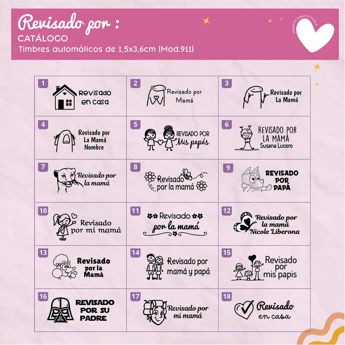 Timbre Revisado por… | ideal para padres 2