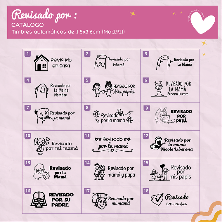 Timbre Revisado por… | ideal para padres 2