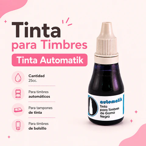 Tinta para Timbres Automatik 25 cc