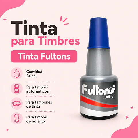 Tinta para Timbres Fultons 24 cc