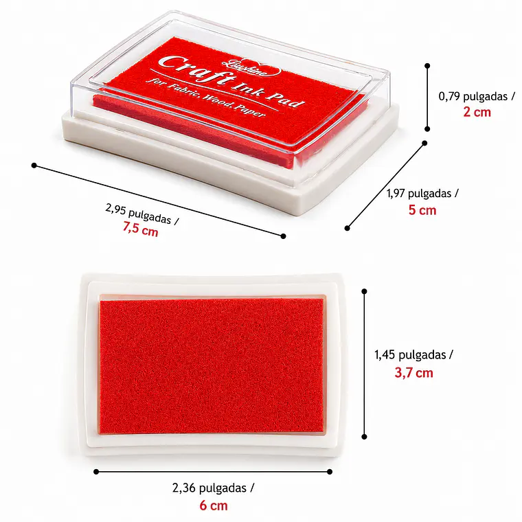 Tampón de Tinta Craft Ink Pad 3,7 × 6 cm 2