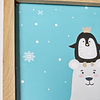 Cuadro Decorativo Infantil Oso Polar y Pinguino