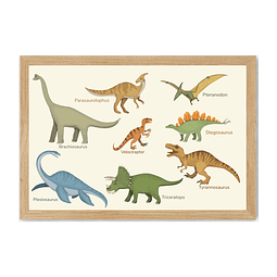 Cuadro Decorativo para Niños diseño Dinosaurios