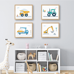 Cuadros Decorativos Infantiles Diseño Vehículos