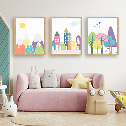 Cuadros Decorativos Nordicos Infantiles Diseño Paisajes