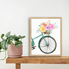 Cuadro Decorativo Bicicleta y Flores