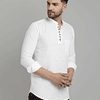 Kurtis Blanco Hombre Algodón 