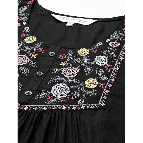 Blusa Negra Algodón 