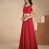 Lehenga Seda Rojo 