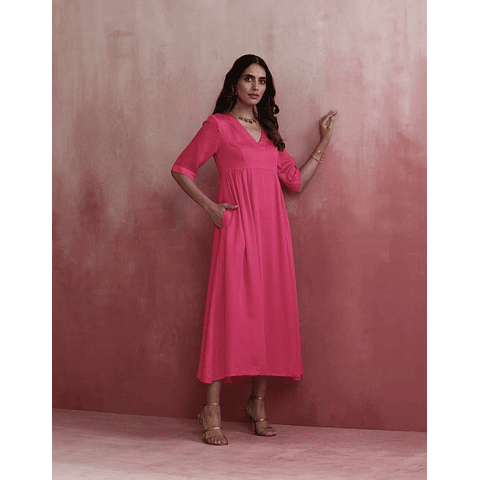 Anarkali Fucsia Seda 