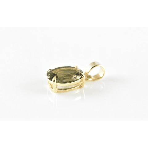 Colgante Moldavita en Oro 14 K