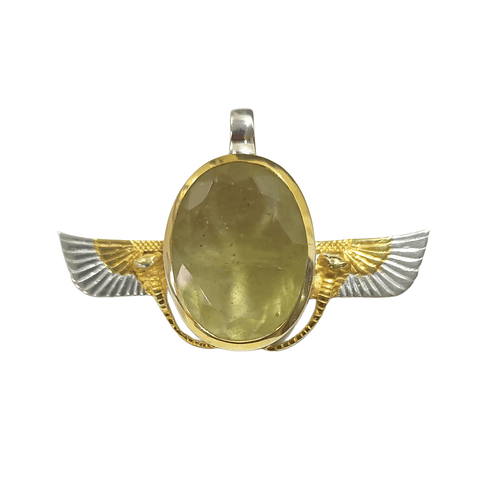 Colgante Alado Libyan Desert Glass 