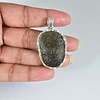 Colgante Plata Moldavita Bruto