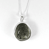 Colgante Plata Moldavita Bruto