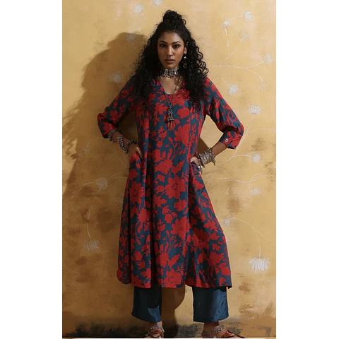 Conjunto Anarkali Algodón 