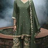 Conjunto Seda Verde Bordado