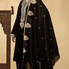 Conjunto Terciopelo Negro Bordado
