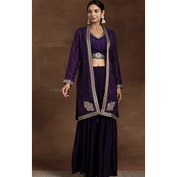 Conjunto Morado Bordado