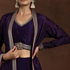 Conjunto Morado Bordado