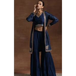 Conjunto Seda Azul 