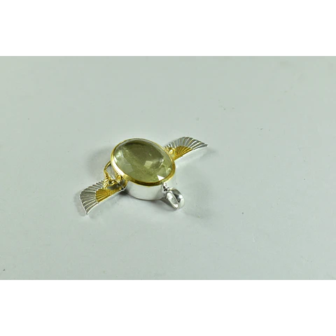 Colgante Alado Libyan Desert Glass 