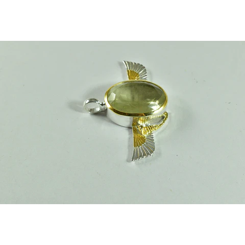 Colgante Alado Libyan Desert Glass 