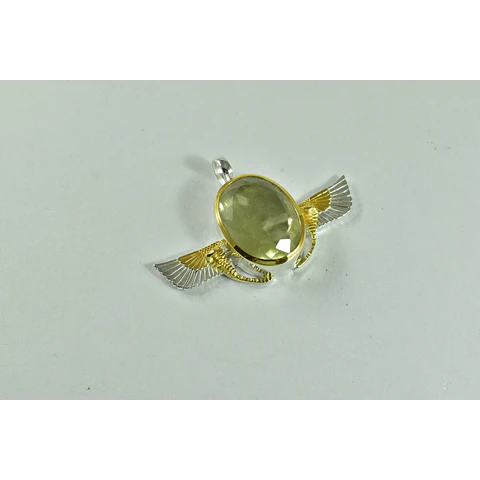 Colgante Alado Libyan Desert Glass 