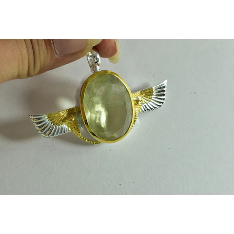 Colgante Alado Libyan Desert Glass 