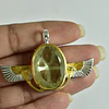 Colgante Alado Libyan Desert Glass 