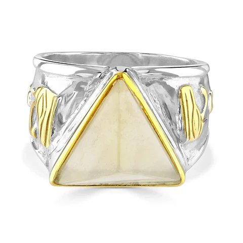 Anillo Plata Osiris Libyan Desert Glass