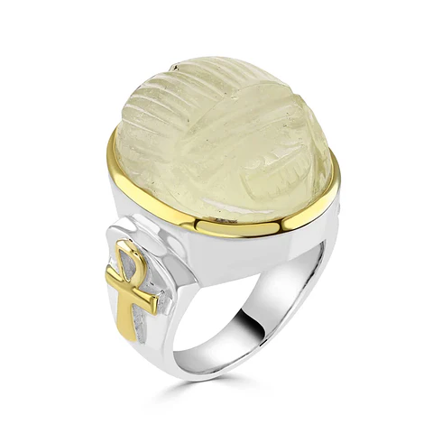 Anillo Egipto Libyan desert Glass 