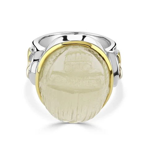Anillo Egipto Libyan desert Glass 