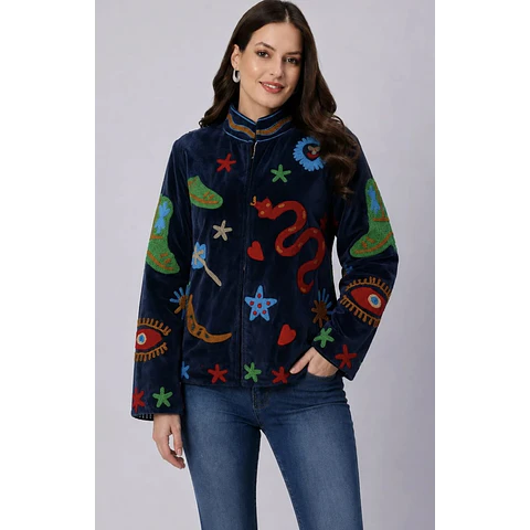 Chaqueta Velvet Bordada