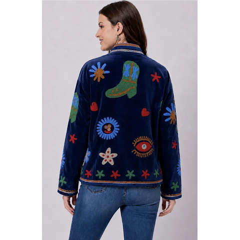 Chaqueta Velvet Bordada