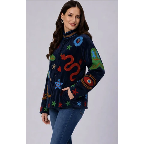 Chaqueta Velvet Bordada